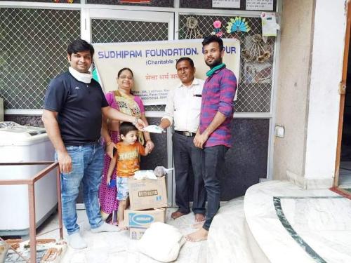 Donation of essentional items at ashray seva sansthan